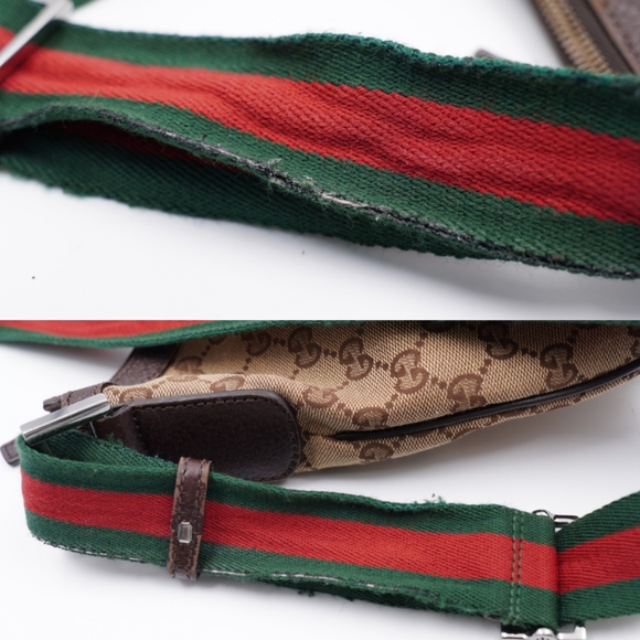 G16❤️ Gucci GG Canvas Sherry line half-moon Large - Picture 12 of 17